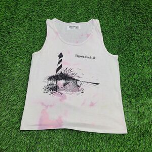 Vintage Virginia-Beach Tank-Top Womens Medium 18x22 Bleached